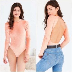 🪷 Urban Outfitters Velvet Open Back Bodysuit